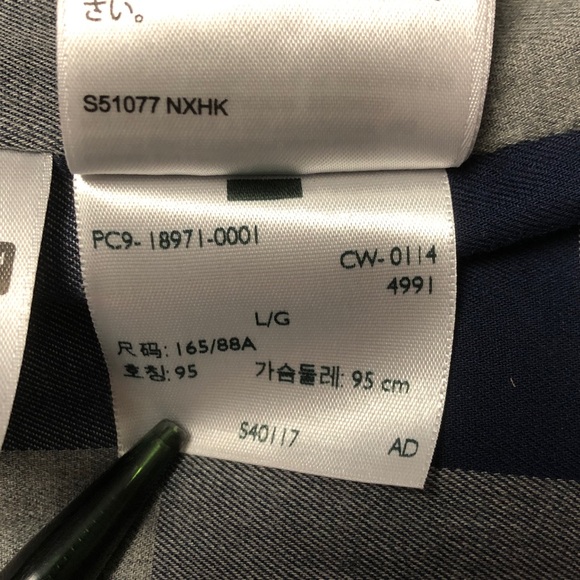 Levi's Quilted Blue Denim Puffer Vest, Size L - Picture 10 of 11